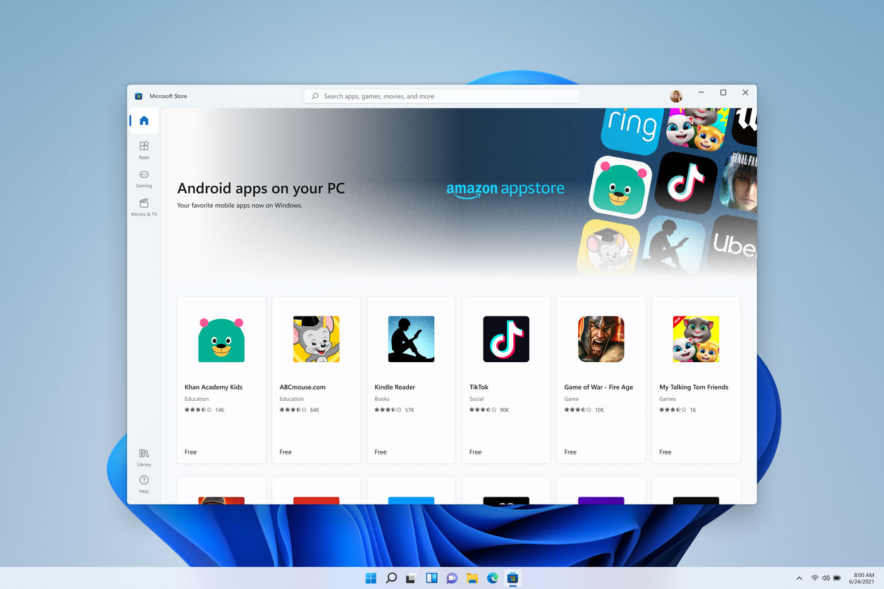 Aplicaciones de Android llegan a Windows 11