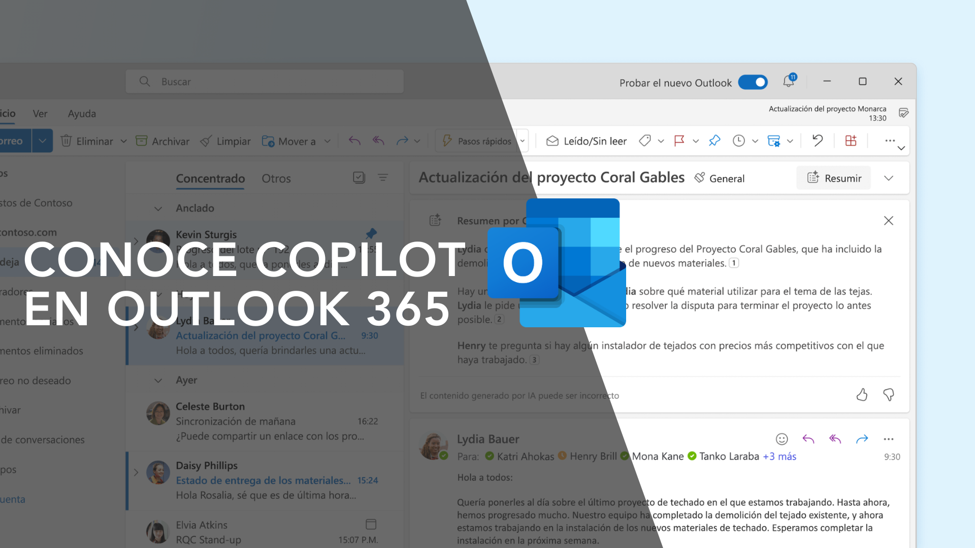 Outlook podrá resumirnos todos los archivos adjuntos gracias a Copilot